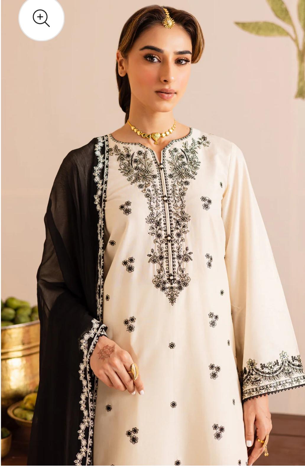 3 piece festive embroidered dress 