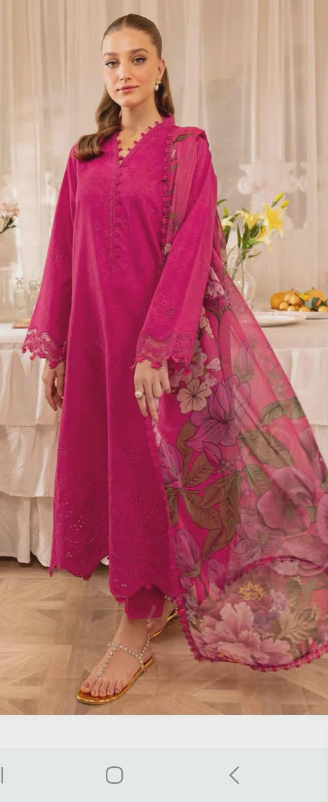 3 piece festive embroidered dress 