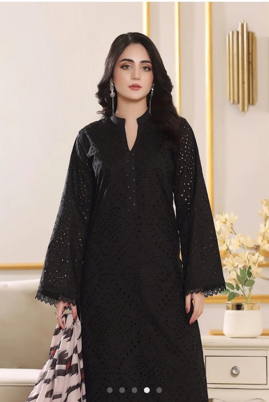 3 Piece chickenkari dress 
