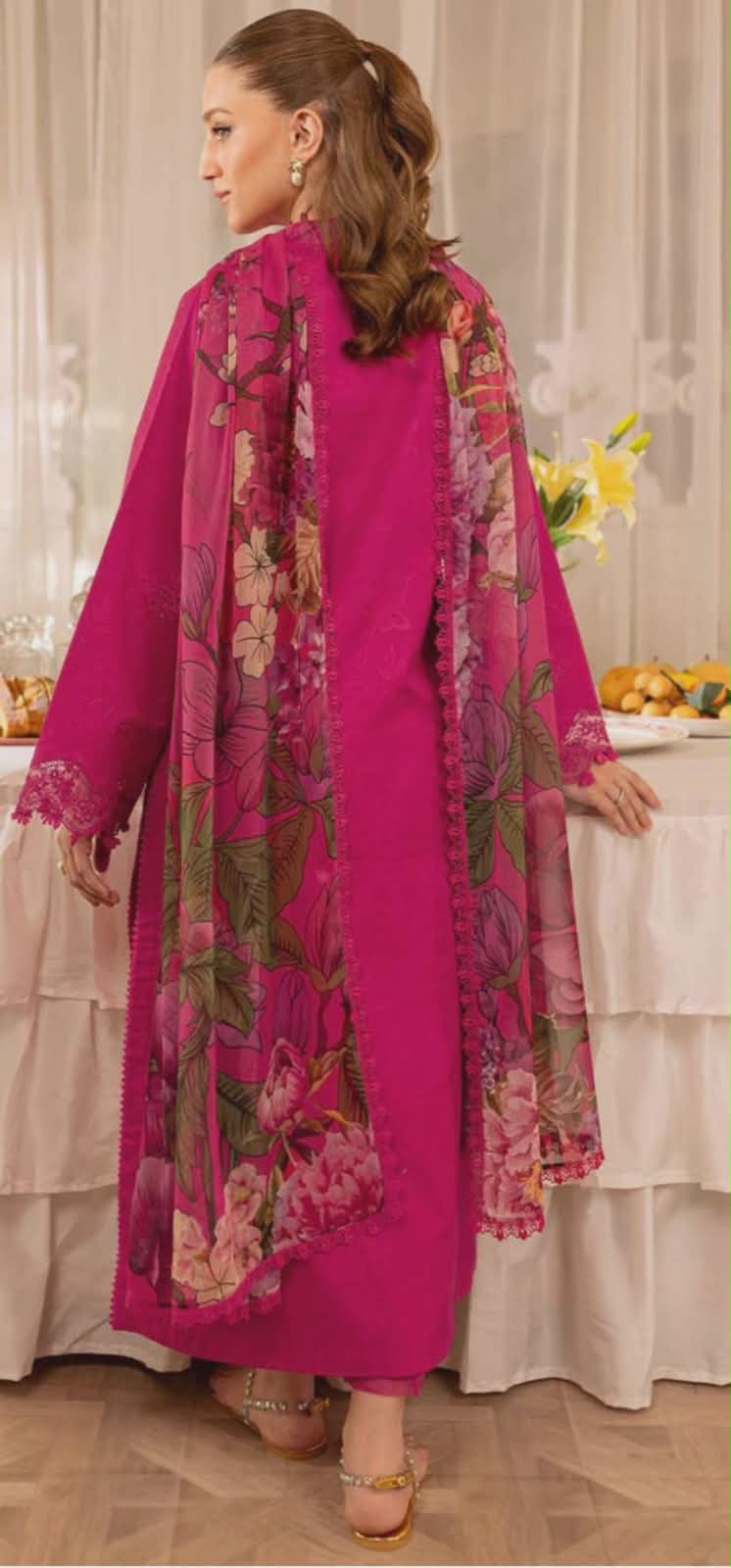 3 piece festive embroidered dress 
