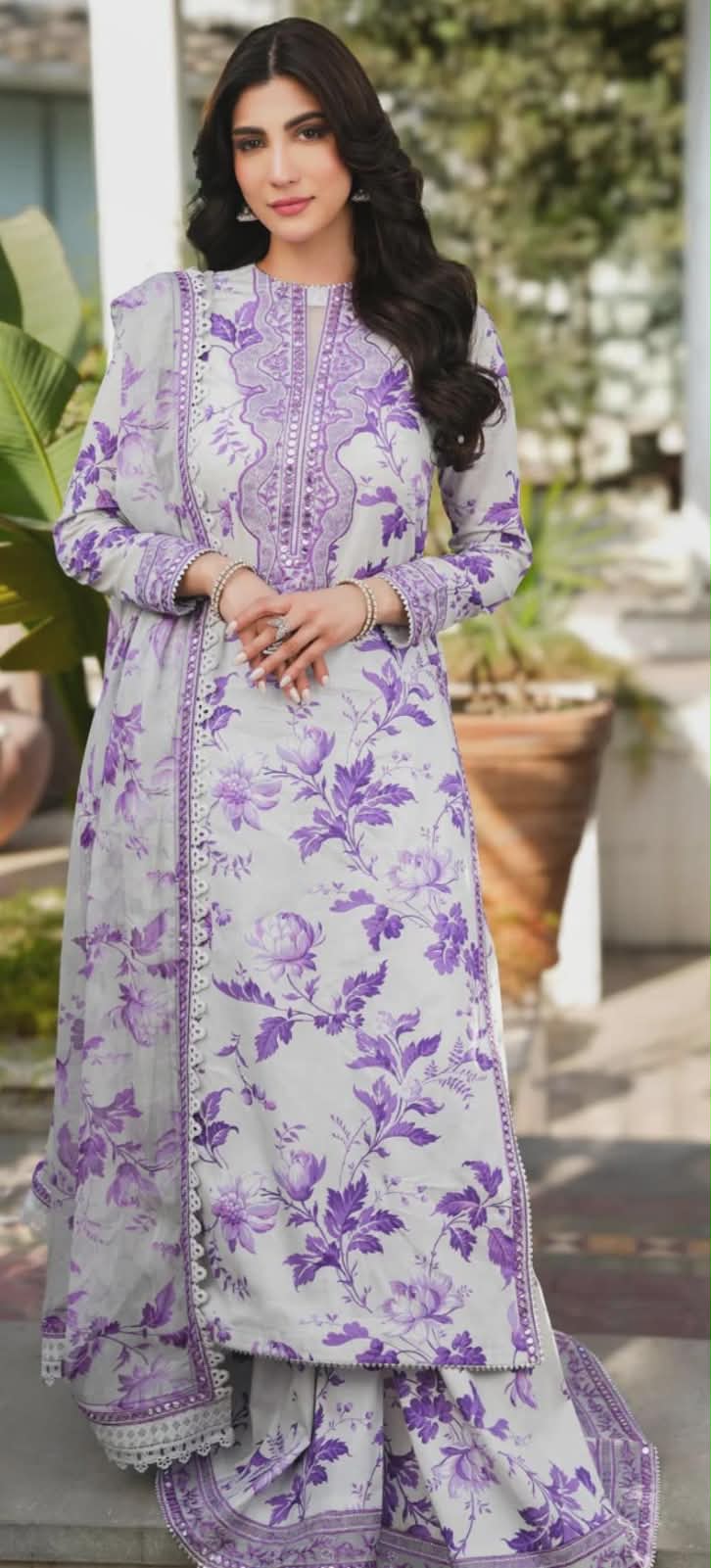 3 piece festive embroidered dress