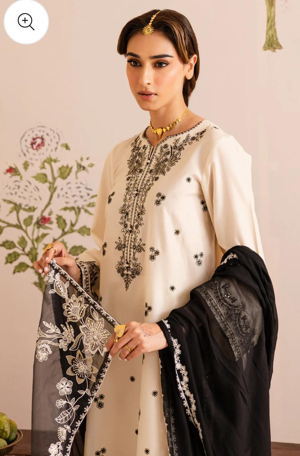 3 piece festive embroidered dress