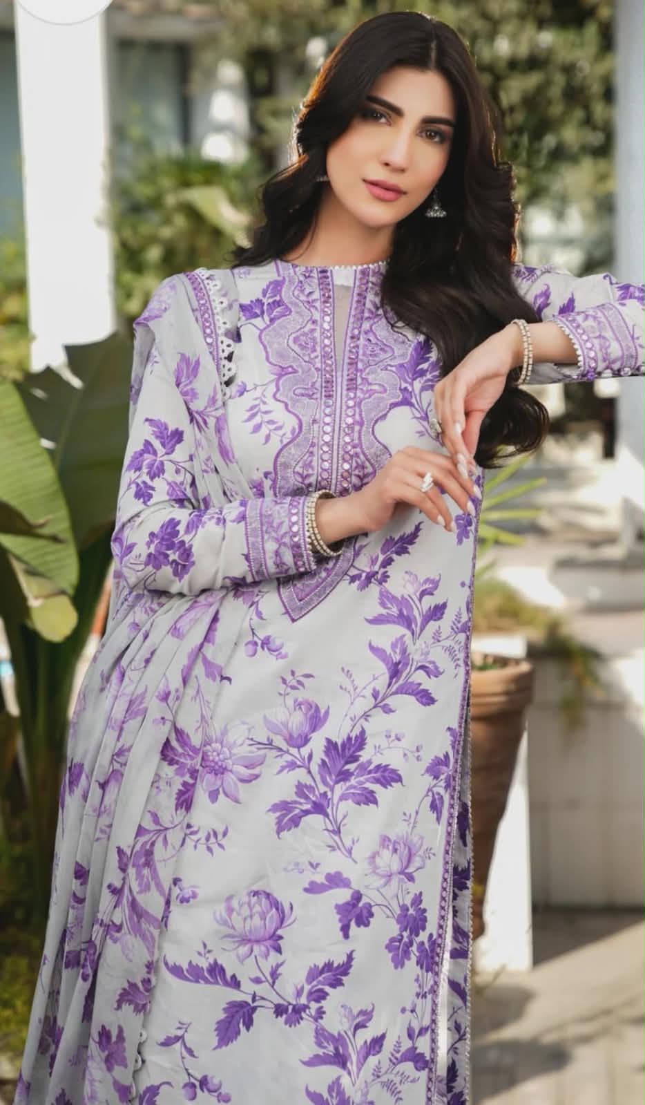 3 piece festive embroidered dress