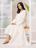 Woman in a white dress sitting on a bench with a light background