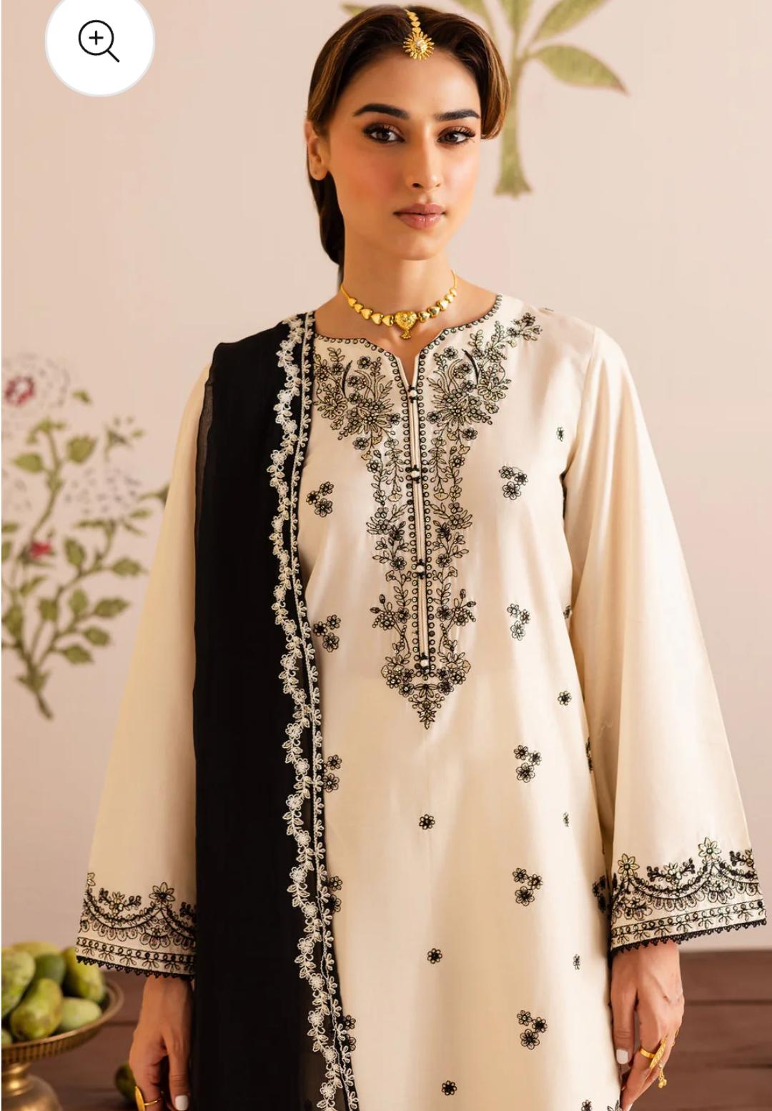 3 piece festive embroidered dress